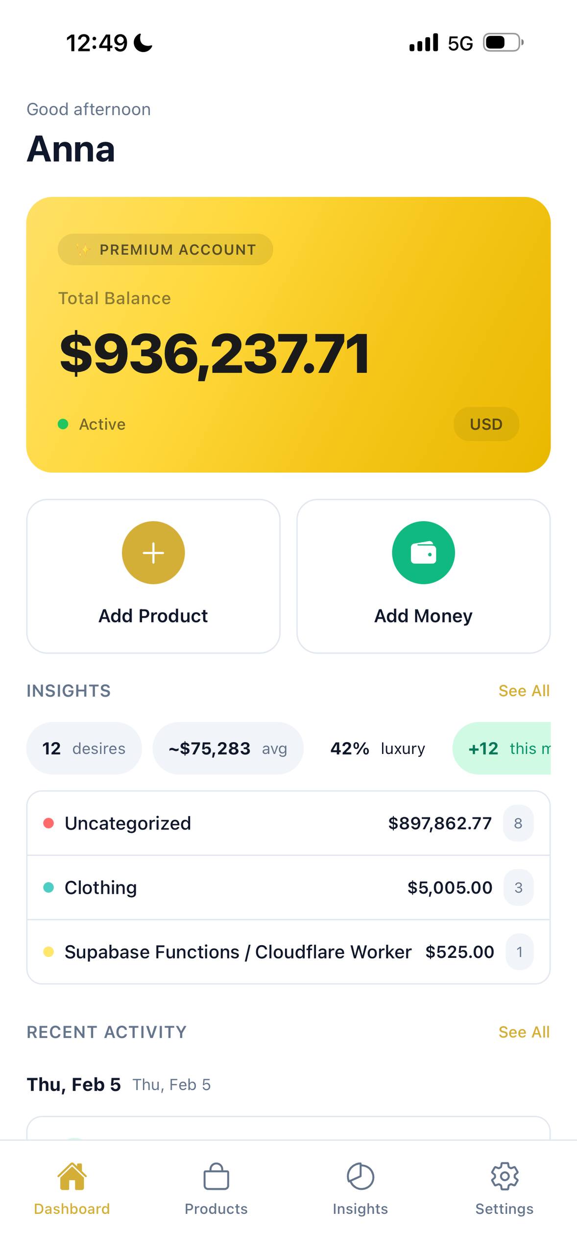 Wealth Frequency Dashboard