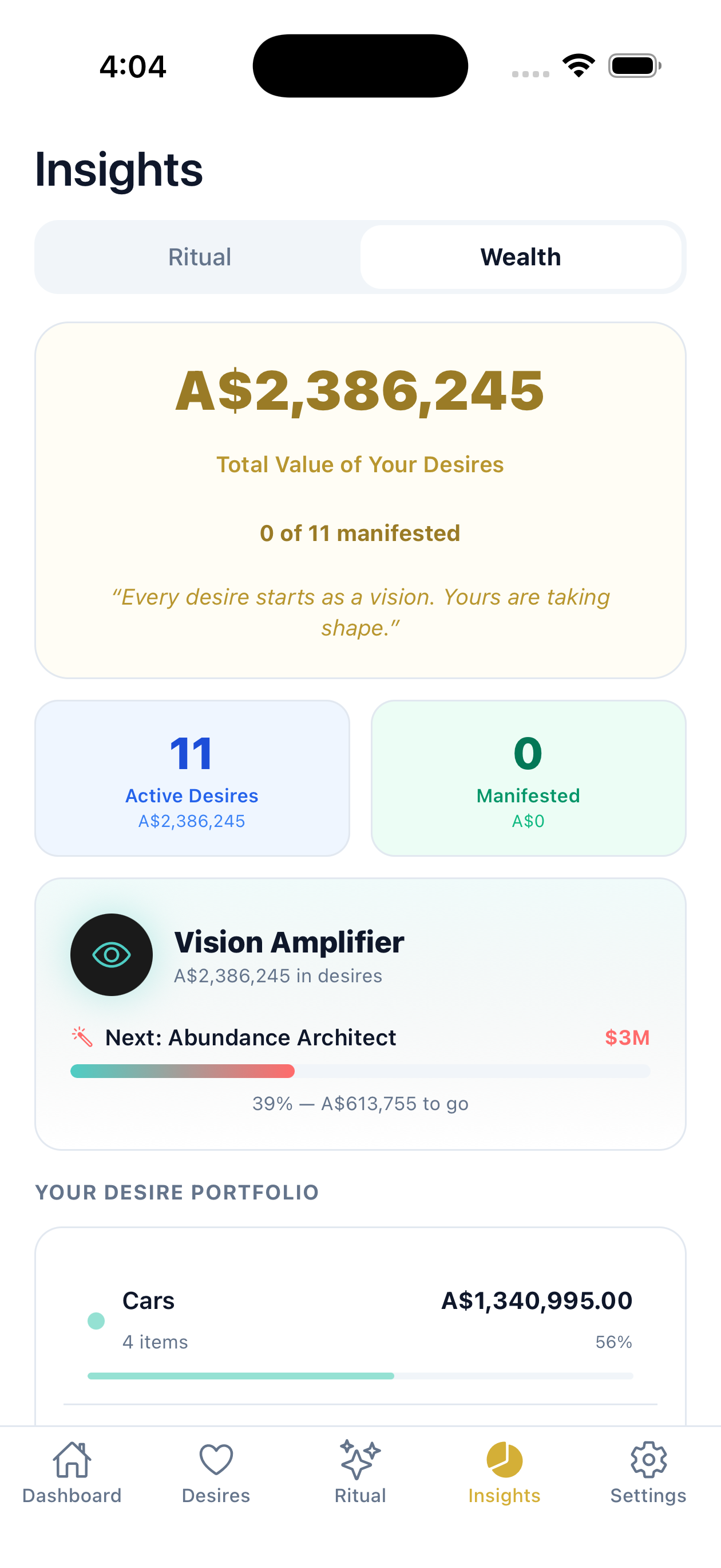 Balance & Insights